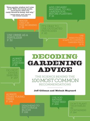cover image of Decoding Gardening Advice